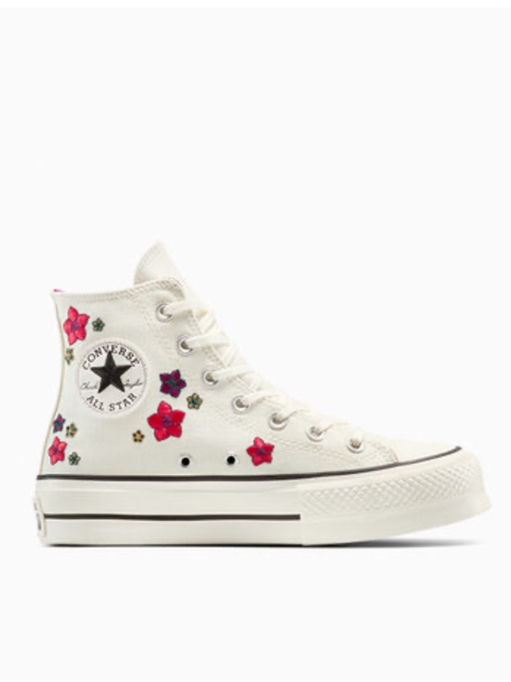 Chuck Taylor All Star Lift Platform Embroidered Flowers